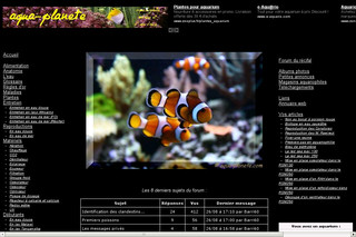 Aperçu visuel du site http://www.aqua-planete.com