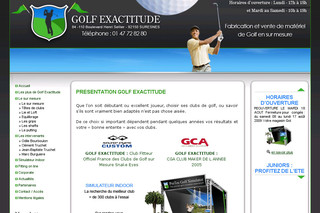Aperçu visuel du site http://www.golf-exactitude.com