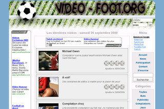 Aperçu visuel du site http://www.video-foot.org