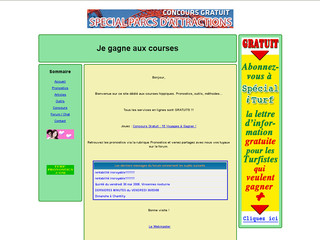 Aperçu visuel du site http://www.jegagneauxcourses.com