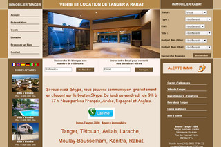 Aperçu visuel du site http://www.immobilier-maroc-tanger.com