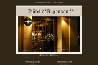 Aperçu visuel du site http://www.hotel-argenson.com