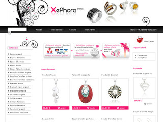 Aperçu visuel du site http://www.xephora-bijoux.com