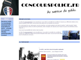 Aperçu visuel du site http://www.concourspolice.fr