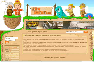 Aperçu visuel du site http://www.jeuxgratuit.org