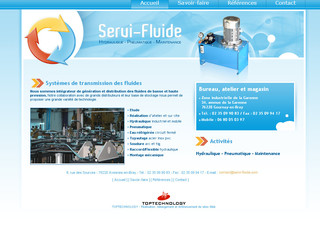 Aperçu visuel du site http://www.servi-fluide.com