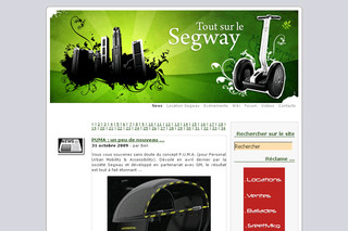 Aperçu visuel du site http://www.toutsurlesegway.com