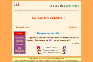 Le site des enfants sur Ce1ejp.free.fr