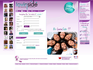 Aperçu visuel du site http://www.lovinside.com