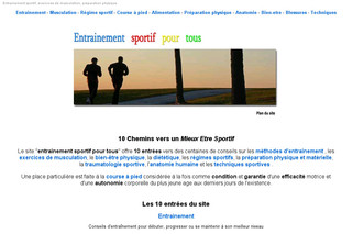 Aperçu visuel du site http://entrainement-sportif.fr