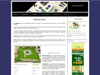 Aperçu visuel du site http://www.mahjonggratuit.org
