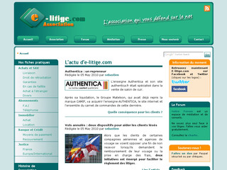 Aperçu visuel du site http://www.e-litige.com