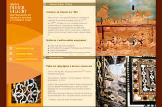 Aperçu visuel du site http://www.atelier-d-gillery.com