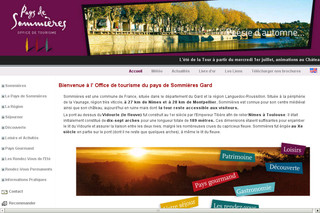 Aperçu visuel du site http://www.ot-sommieres.fr