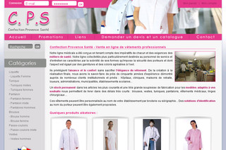 Aperçu visuel du site http://www.confection-provence.fr