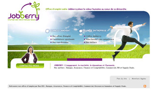 Aperçu visuel du site http://www.jobberry.com