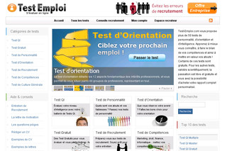 Aperçu visuel du site http://www.test-emploi.com