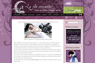 Aperçu visuel du site http://www.fee-corsetee.com