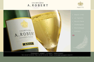 Aperçu visuel du site http://www.champagne-robert.fr