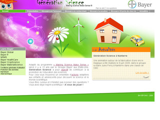 Aperçu visuel du site http://www.generation-science.fr