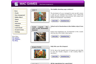 Aperçu visuel du site http://www.macgames.fm