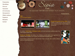Aperçu visuel du site http://www.sepiagraveur.com