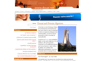 Aperçu visuel du site http://www.douar.net