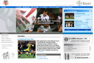 Aperçu visuel du site http://rugby.bayer.fr