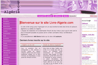 Aperçu visuel du site http://www.livre-algerie.com