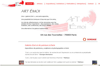 Aperçu visuel du site http://www.art-emoi.fr
