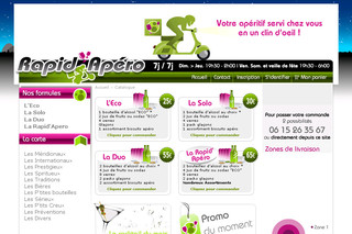 Aperçu visuel du site http://www.rapidapero.net