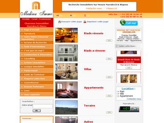 Aperçu visuel du site http://www.medina-immo.com