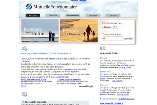 Aperçu visuel du site http://www.mutuellefonctionnaire.org