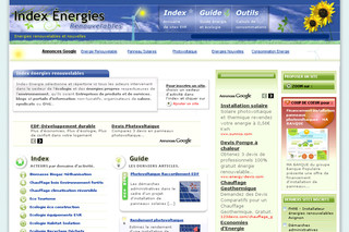 Aperçu visuel du site http://www.energies-nouvelles.net
