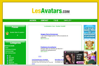 Aperçu visuel du site http://www.lesavatars.com