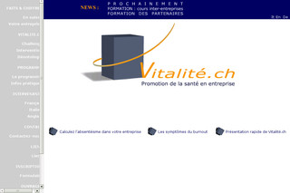 Aperçu visuel du site http://www.mavitalite.ch