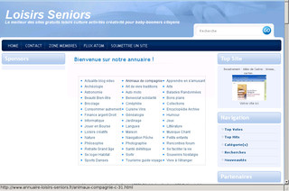 Aperçu visuel du site http://www.annuaire-loisirs-seniors.fr