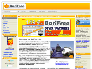 Aperçu visuel du site http://www.batifree.com