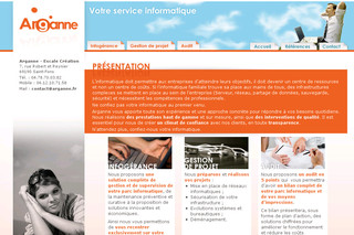 Aperçu visuel du site http://www.arganne.fr