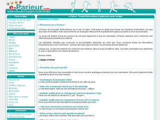 Aperçu visuel du site http://www.e-parieur.com
