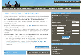 Aperçu visuel du site http://www.guide-de-la-defiscalisation.fr