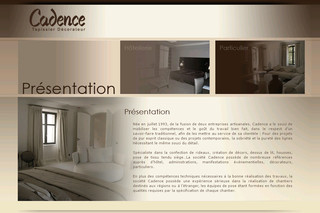 Aperçu visuel du site http://www.cadence-tapissier-decorateur.com