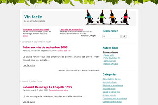 Aperçu visuel du site http://www.vin-facile.com