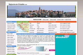 Aperçu visuel du site http://www.sejours-en-croatie.com