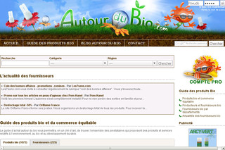 Aperçu visuel du site http://www.autourdubio.com