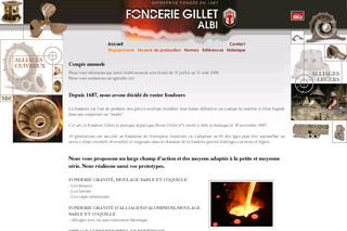 Aperçu visuel du site http://www.fonderie-gillet.com