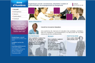 Aperçu visuel du site http://www.anne-dhumieres-conseil.fr