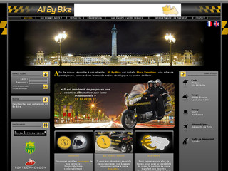 Aperçu visuel du site http://www.allbybike.fr