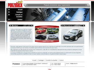 Aperçu visuel du site http://www.porzelack.fr