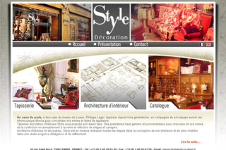 Aperçu visuel du site http://www.styledecoration.fr